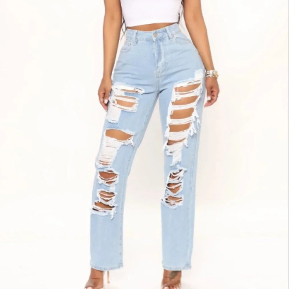 American Bazi High Waist Boyfriend Jeans